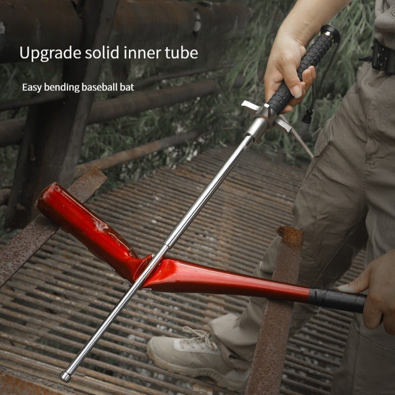 Multi-functional Car-Mounted Outdoor Hiking Pole, Self-Defense Baton, Three-Section Staff, Self-Protection Equipment, Car Emergency Window Breaker