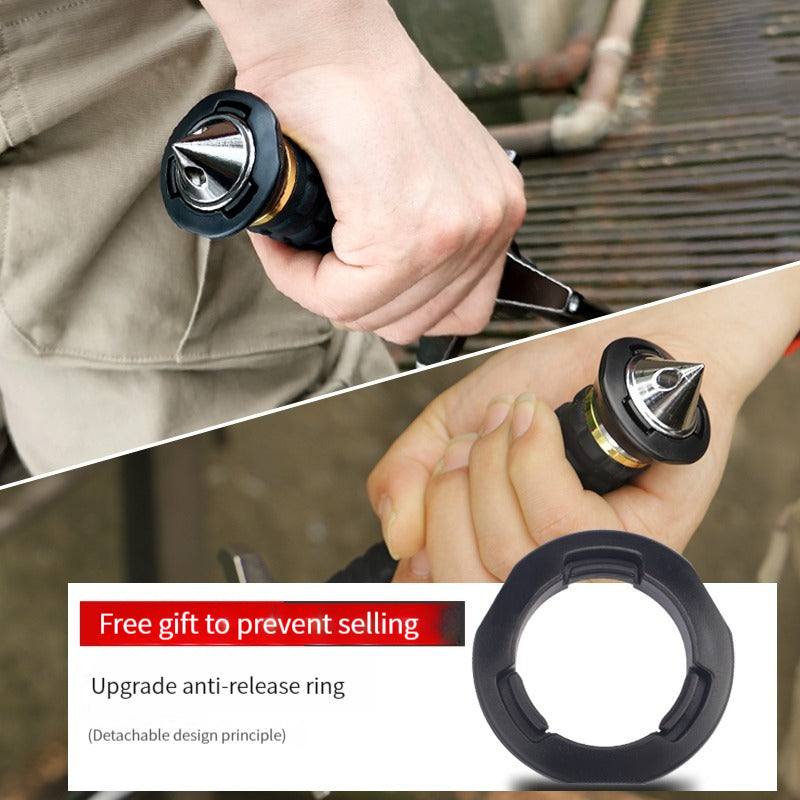 Multi-functional Car-Mounted Outdoor Hiking Pole, Self-Defense Baton, Three-Section Staff, Self-Protection Equipment, Car Emergency Window Breaker